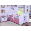 Dětská postel Happy Babies - pejsek s mašlí (Barva bílá, Velikost spací plochy 140x70, Šuplík NE)