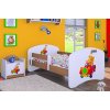 Dětská postel Happy Babies - medvídek v červeném autě (Barva bílá, Velikost spací plochy 140x70, Šuplík NE)