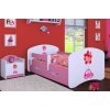 Dětská postel Happy Babies - růžové auto s balonky (Barva bílá, Velikost spací plochy 140x70, Šuplík NE)