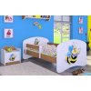 Dětská postel Happy Babies - usměvavá včelka (Barva bílá, Velikost spací plochy 140x70, Šuplík NE)