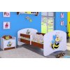 Dětská postel Happy Babies - usměvavá včelka (Barva bílá, Velikost spací plochy 140x70, Šuplík NE)