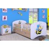 Dětská postel Happy Babies - usměvavá včelka (Barva bílá, Velikost spací plochy 140x70, Šuplík NE)