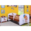 Dětská postel Happy Babies - šťastný medvídek (Barva bílá, Velikost spací plochy 140x70, Šuplík NE)