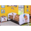 Dětská postel Happy Babies - šťastný medvídek (Barva bílá, Velikost spací plochy 140x70, Šuplík NE)