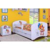 Dětská postel Happy Babies - šťastný medvídek (Barva bílá, Velikost spací plochy 140x70, Šuplík NE)