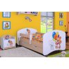 Dětská postel Happy Babies - šťastný medvídek (Barva bílá, Velikost spací plochy 140x70, Šuplík NE)