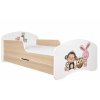 Dětská postel Animals vzor AM05 - zvířátka (Barva bílá, Velikost spací plochy 140x70, Šuplík NE)