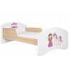 Dětská postel Animals vzor AM08 - princezna (Barva bílá, Velikost spací plochy 140x70, Šuplík NE)