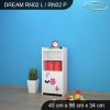 Regál Dream RN02 - kytičky (Barva bílá, Otevírání dvířek pravé)