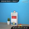 Regál Dream RN02 - žabka a čáp (Barva bílá, Otevírání dvířek pravé)