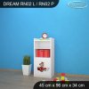 Regál Dream RN02 -  závodníci (Barva bílá, Otevírání dvířek pravé)