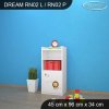Regál Dream RN02 -  lvíček (Barva bílá, Otevírání dvířek pravé)