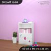 Regál Dream RN06 -  kytičky (Barva bílá)