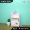 Regál Dream RN08 -  zvířecí kapela (Barva bílá)