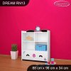 Regál Dream RN13 - kytičky (Barva bílá)
