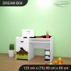 Psací stůl Dream B04 -  krtek (Barva bílá)