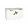 Box na hračky Happy Design - srdce (Barva bílá)