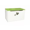Box na hračky Happy Design - srdce (Barva bílá)