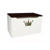 Box na hračky Happy Design - korunka (Barva bílá)