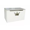 Box na hračky Happy Design - korunka (Barva bílá)