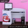 Psací stůl Happy B03 - auto (Barva bílá)