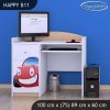 Psací stůl Happy B11 - auto (Barva bílá)