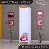 Skříň Happy SZ02 - auto (Barva bílá, Otevírání dvířek pravé, Vnitřek skříně šatní tyč)