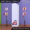 Skříň Happy SZ03 - auto (Barva bílá, Otevírání dvířek pravé, Vnitřek skříně šatní tyč)