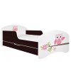 Dětská postel Animals vzor AM04 - sova (Barva bílá, Velikost spací plochy 140x70, Šuplík NE)
