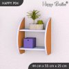 Polička Happy P04 - různé barvy (Barva bílá)