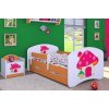 Dětská postel Happy Babies - růžový hříbeček (Barva bílá, Velikost spací plochy 140x70, Šuplík NE)