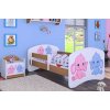Dětská postel Happy Babies - růžový a modrý slon (Barva bílá, Velikost spací plochy 140x70, Šuplík NE)