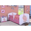 Dětská postel Happy Babies - růžový slon se srdcem (Barva bílá, Velikost spací plochy 140x70, Šuplík NE)