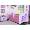 Dětská postel Happy Babies - růžový pony (Barva bílá, Velikost spací plochy 140x70, Šuplík NE)
