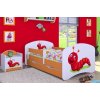 Dětská postel Happy Babies - veselá housenka (Barva bílá, Velikost spací plochy 140x70, Šuplík NE)