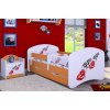 Dětská postel Happy Babies - závod F1 (Barva bílá, Velikost spací plochy 140x70, Šuplík NE)