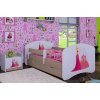 Dětská postel Happy Babies - princezna se zámkem (Barva bílá, Velikost spací plochy 140x70, Šuplík NE)