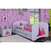 Dětská postel Happy Babies - princezna se zámkem (Barva bílá, Velikost spací plochy 140x70, Šuplík NE)
