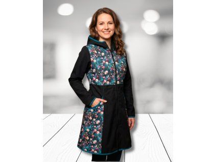Softshellový kabát s lučním kvítím - jarní softshell