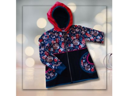 Dívčí softshellový kabát s lištičkami