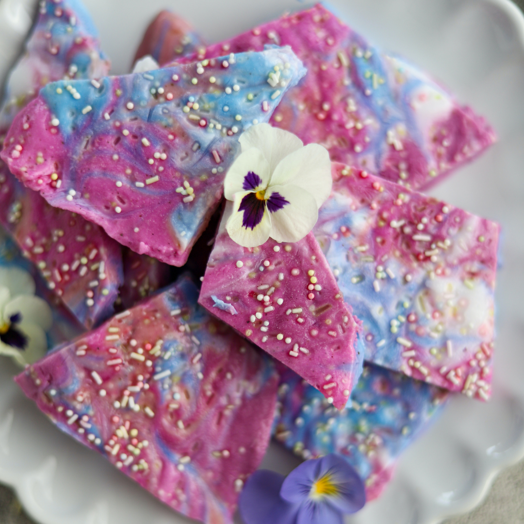 Duhové frozen yogurt bars