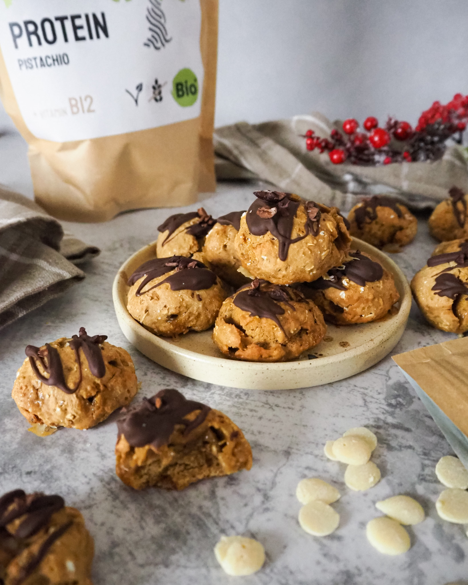 Pistáciové bochánky s proteinem