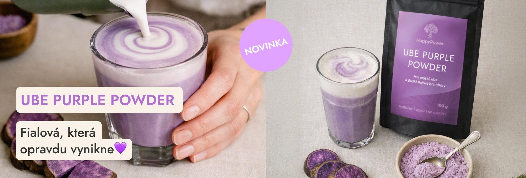 Ube Purple Powder – fialový prášek na přípravu ube latte a dezertů