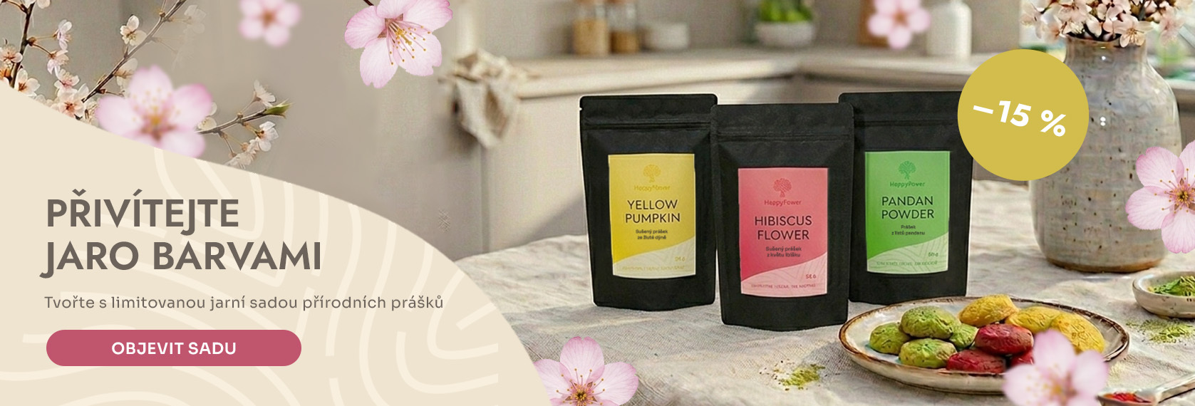 Přivítejte jaro barvami - limitovaná jarní sada barevných prášků –15 %