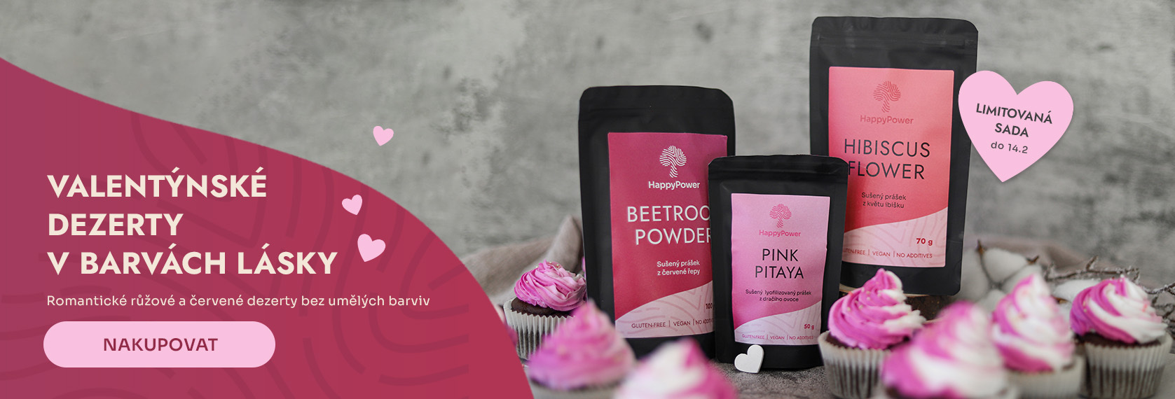 Valentýnské dezerty v barvách lásky