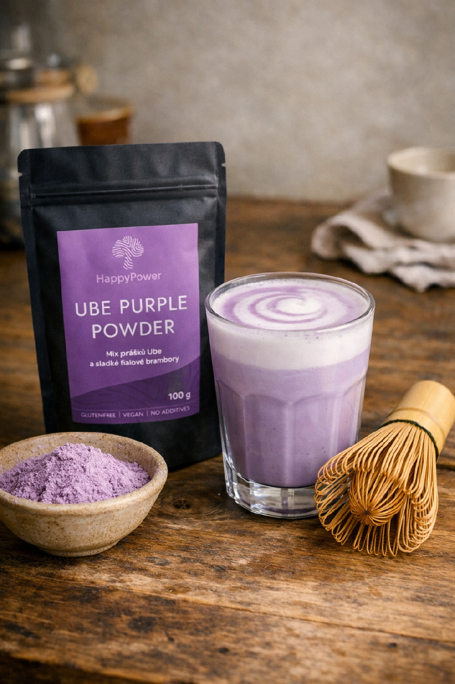 Levně HappyPower Ube purple prášek Velikost balení: 100 g