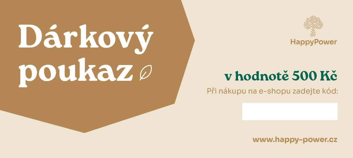 HappyPower - Dárkový poukaz v hodnotě 500 Kč