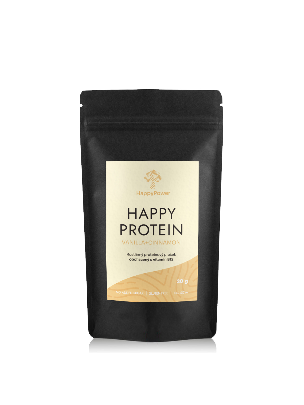 HAPPY PROTEIN 30 g - Vegan protein s příchutí vanilka a skořice