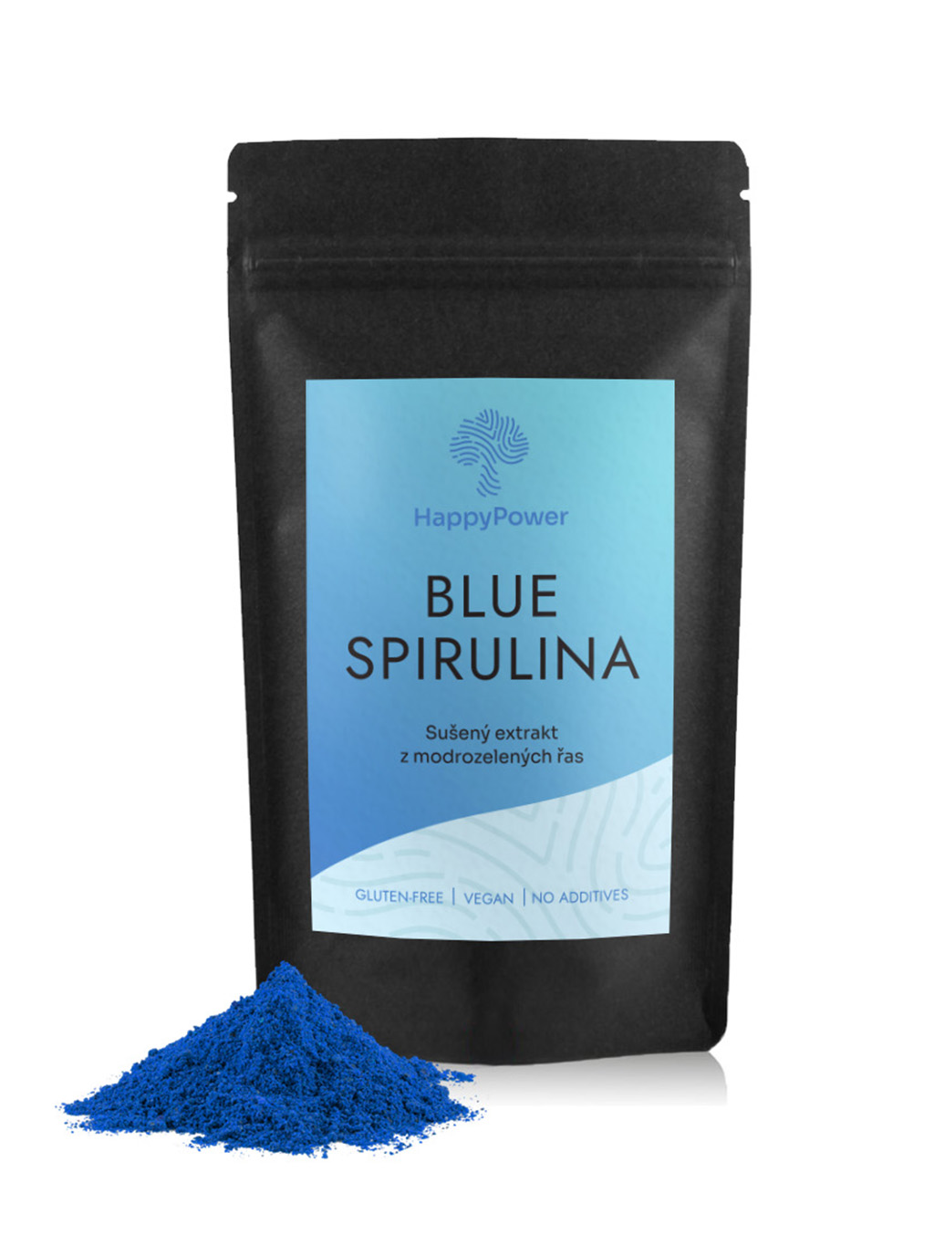 HappyPower Modrá spirulina prášek Velikost balení: 10 g