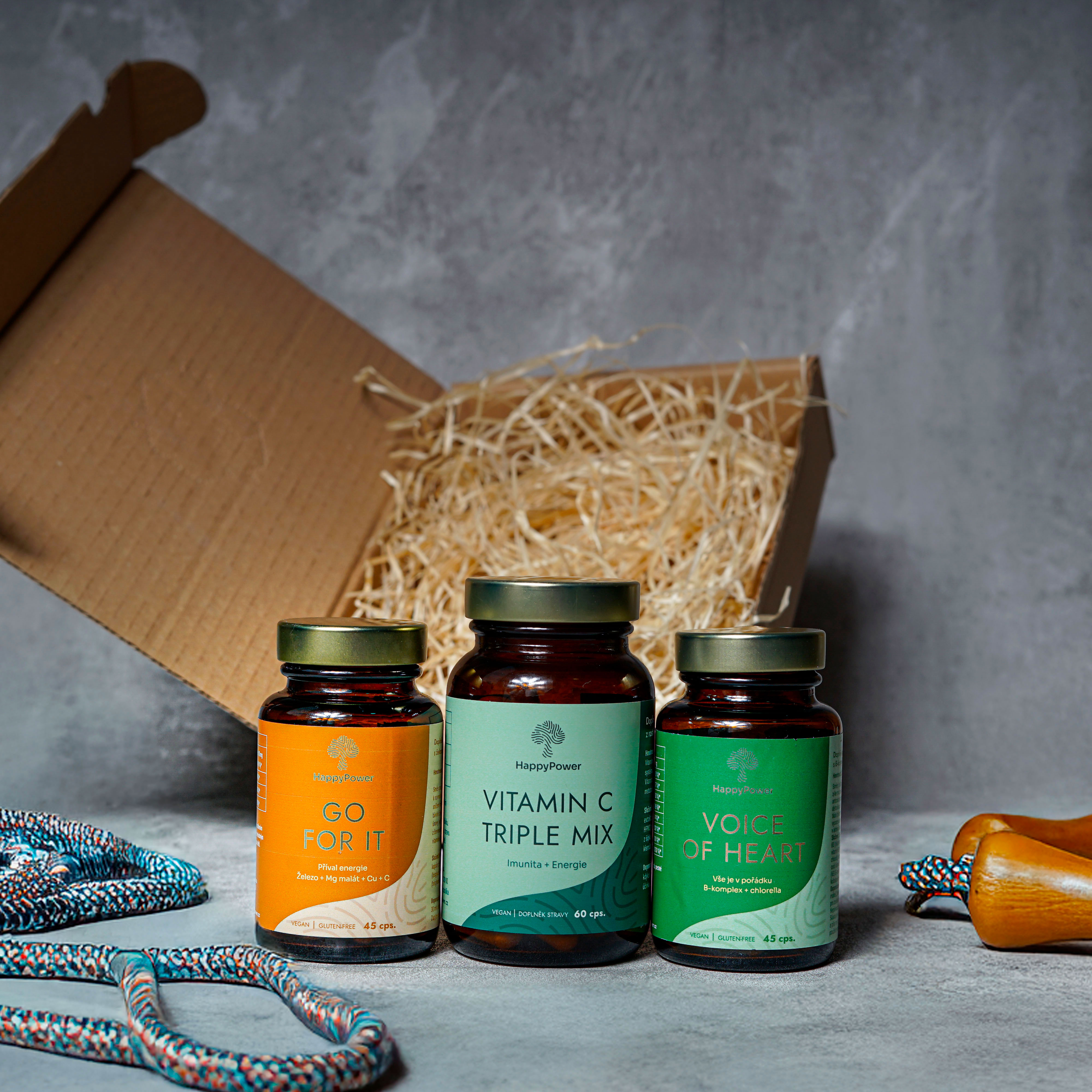 Balíček na přání - vitamín a svíčka dle výběru